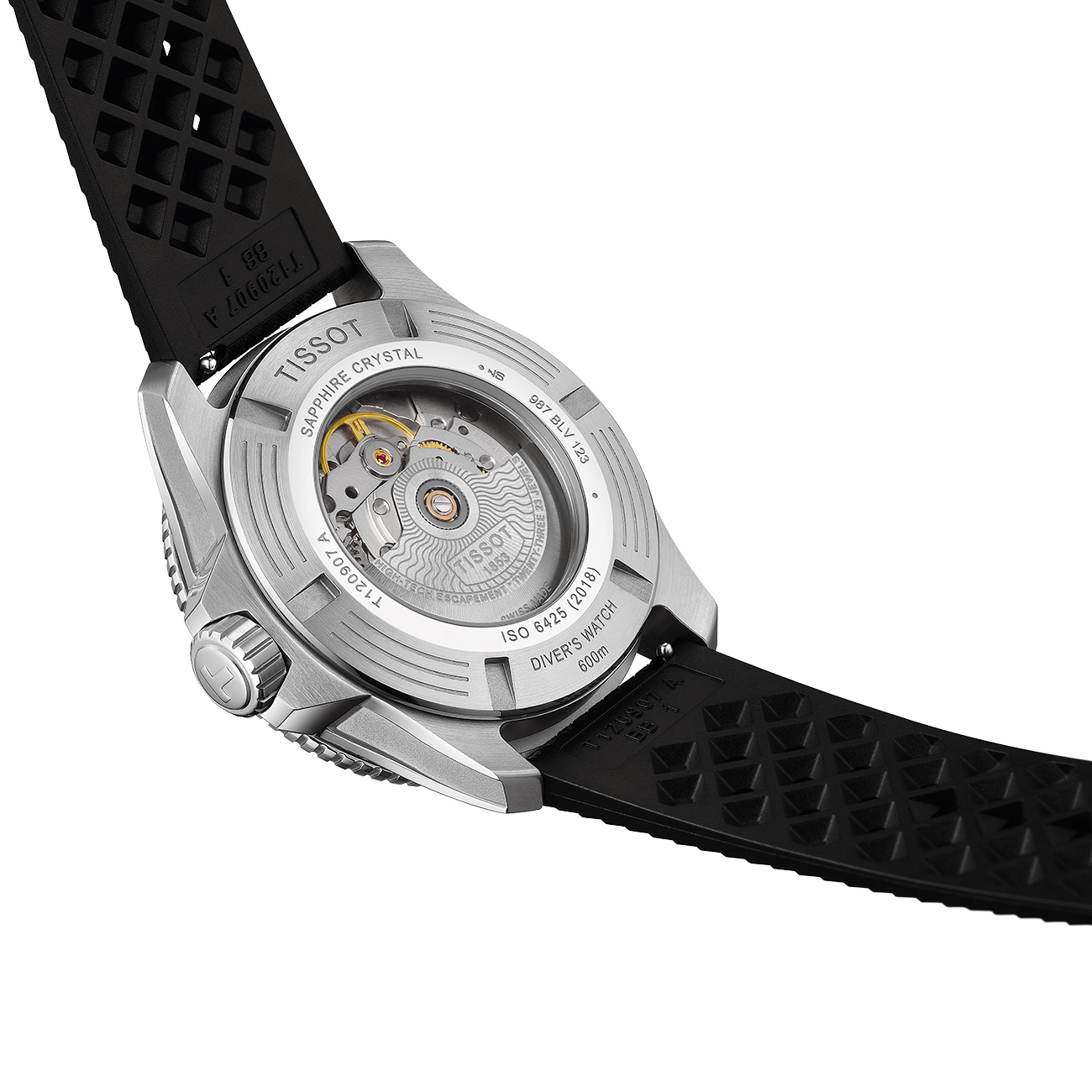 Tissot Seastar 2000 44mm T1209071728100 Automatic Dive Watch Tissot Seastar 2000 44mm T1209071728100 Swiss automatic orange dive watch with ceramic bezel - back