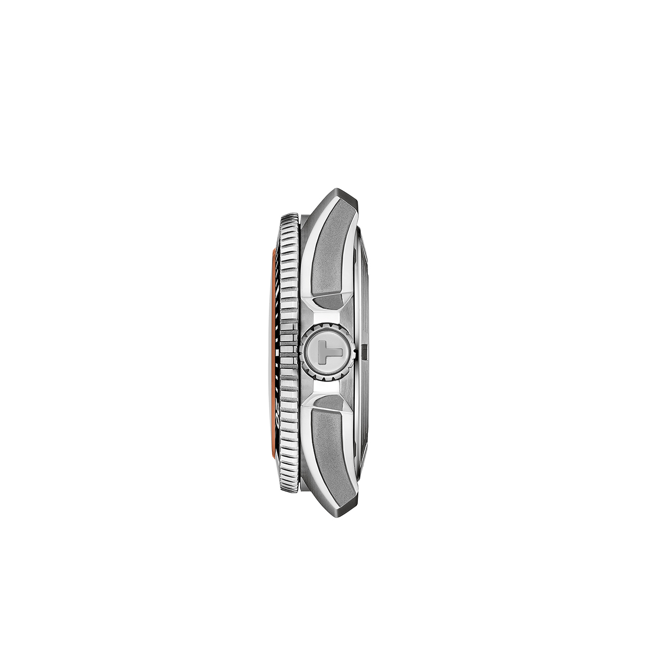Tissot Seastar 2000 44mm T1209071728100 Automatic Dive Watch Tissot Seastar 2000 44mm T1209071728100 Swiss automatic orange dive watch with ceramic bezel - side