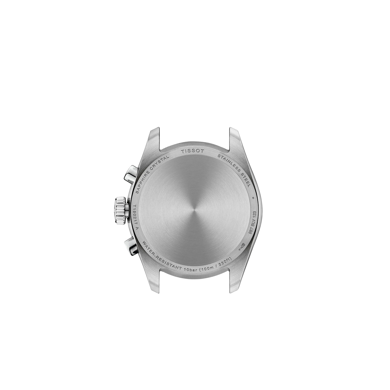 Tissot PR 100 36mm T1502171113100 Blue Dial Chronograph Watch Tissot PR 100 36mm T1502171113100 Swiss quartz chronograph watch with blue mother of pearl dial and stainless steel bracelet - back view