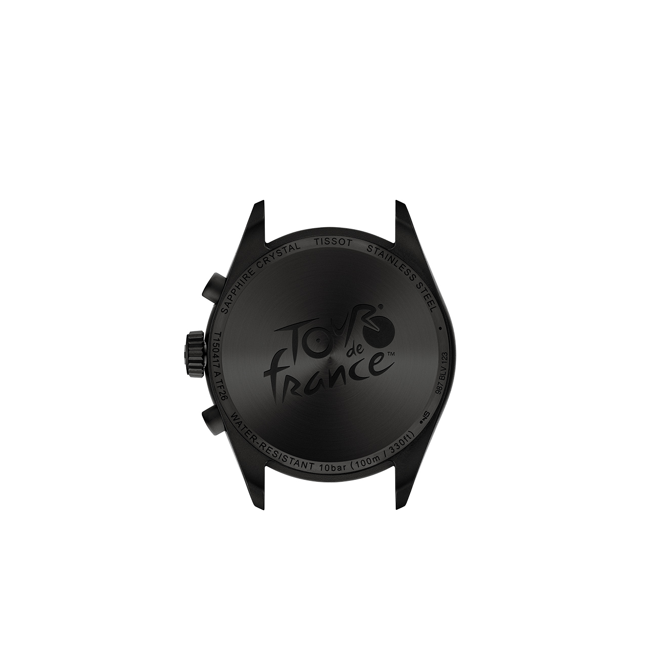 Tissot PR 100 Tour de France 2026 40mm T1504173705700 Chronograph Tissot PR 100 Tour de France 2026 40mm T1504173705700 black quartz chronograph watch - back