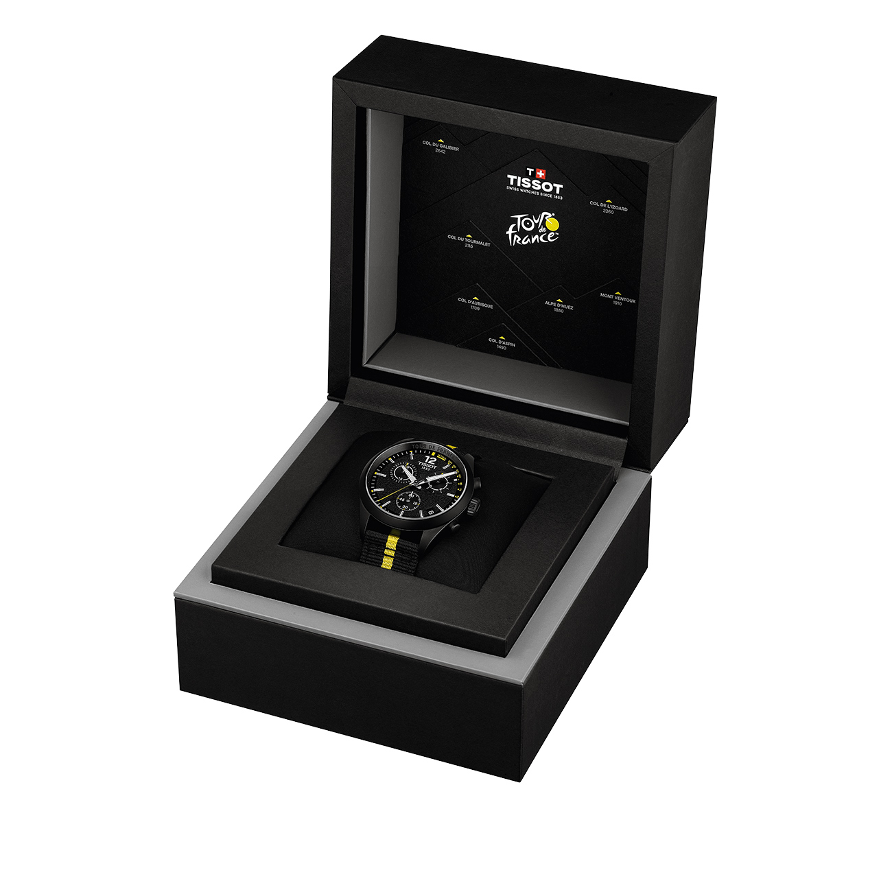 Tissot PR 100 Tour de France 2026 40mm T1504173705700 Chronograph Tissot PR 100 Tour de France 2026 40mm T1504173705700 black quartz chronograph watch in box