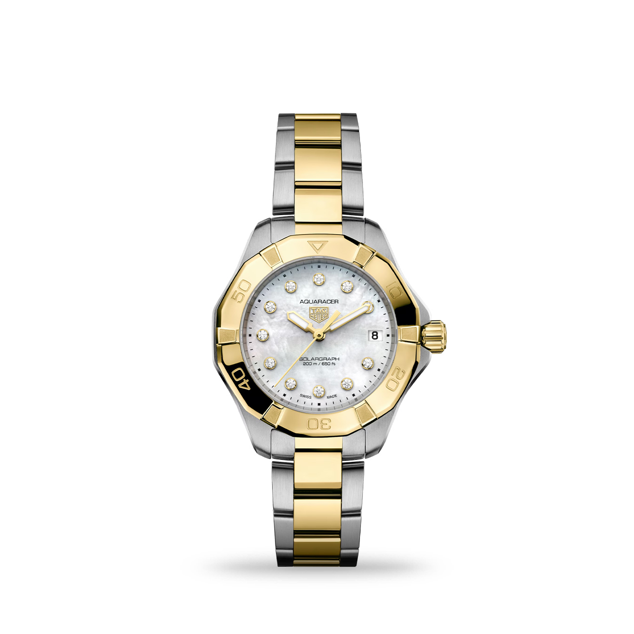 TAG Heuer Aquaracer 34mm WBP1326.BB0004 Solargraph Watch TAG Heuer Aquaracer 34mm WBP1326.BB0004 women’s solar-powered luxury watch with blue diamond dial