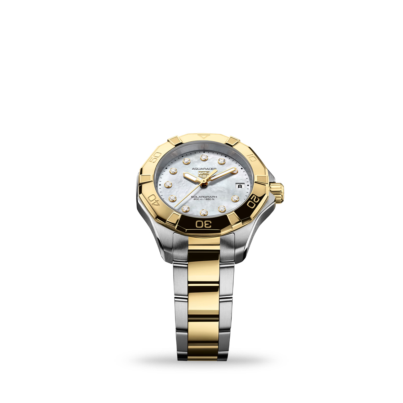 TAG Heuer Aquaracer 34mm WBP1326.BB0004 Solargraph Watch TAG Heuer Aquaracer 34mm WBP1326.BB0004 women’s solar-powered luxury watch with blue diamond dial