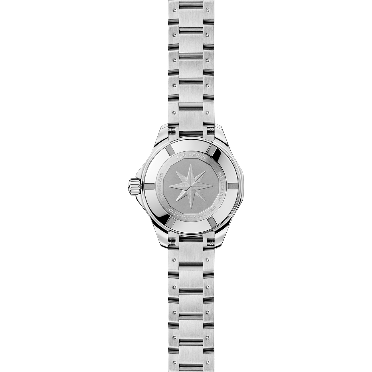 TAG Heuer Aquaracer Professional 100 Solargraph WBP141J.BA0049 TAG Heuer Aquaracer Professional 100 Solargraph 28mm ladies watch WBP141J.BA0049 with diamond bezel - back view