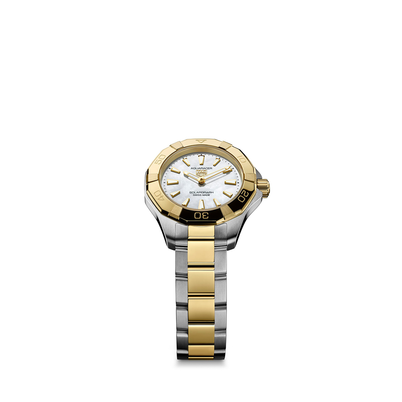 TAG Heuer Aquaracer Professional 100 Solargraph WBP1423.BB0006 TAG Heuer Aquaracer Professional 100 Solargraph WBP1423.BB0006 28mm white mother of pearl dial watch