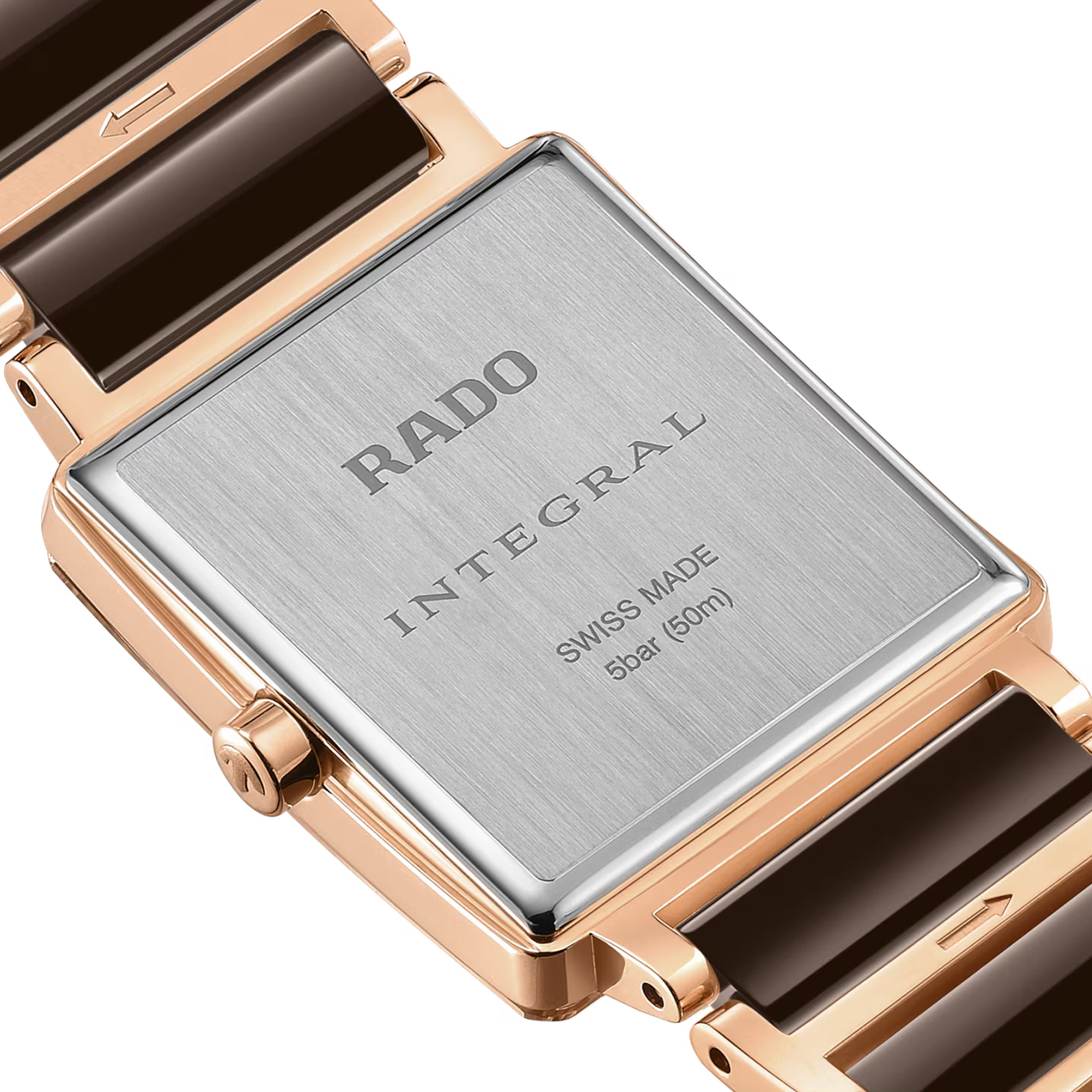 Rado Integral Diamonds R20251912 Women's Watch Rado Integral Diamonds R20251912 ladies Swiss quartz watch with brown mother-of-pearl diamond dial and brown ceramic bracelet
