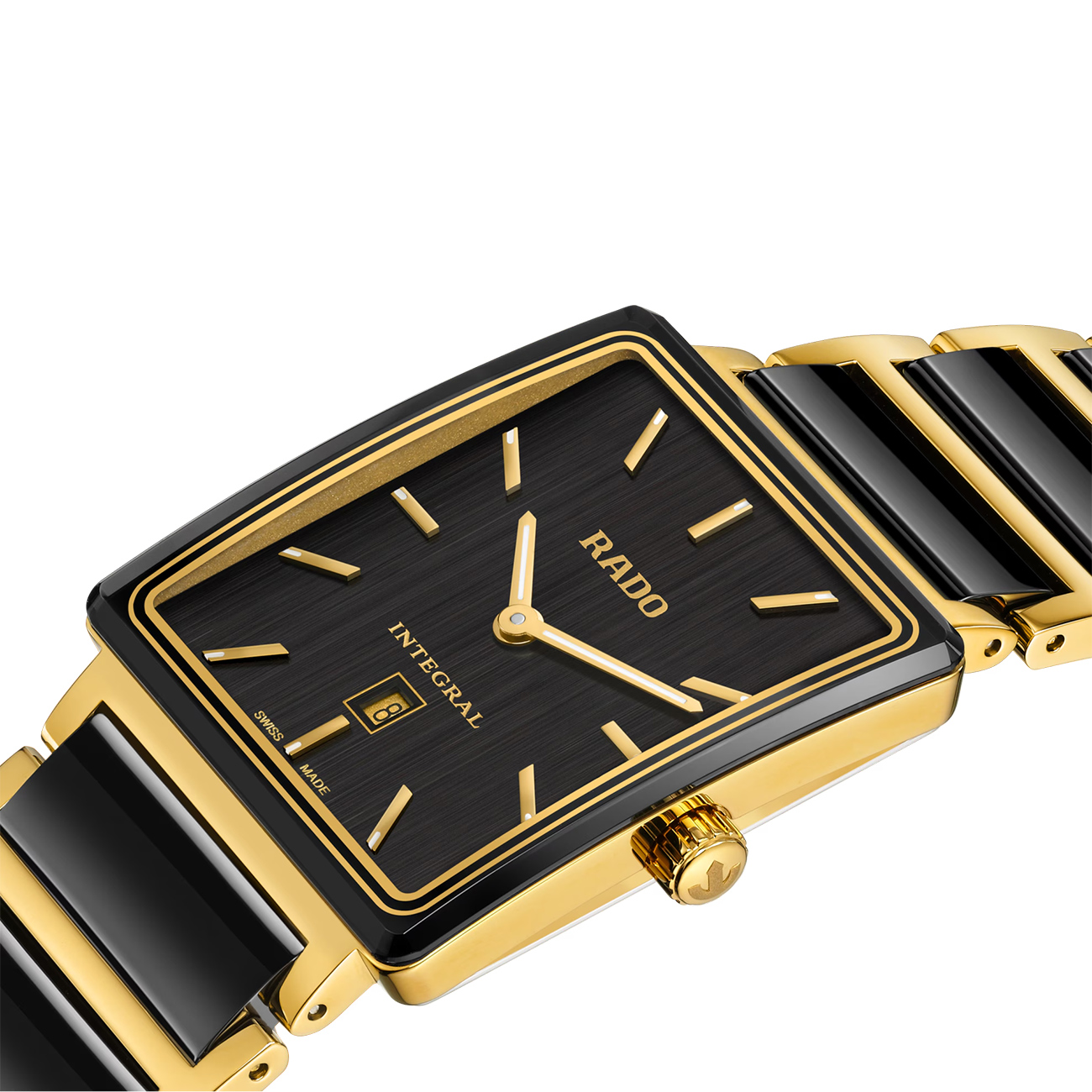 Rado Integral 40-Year Anniversary Edition R20258162 Watch Rado Integral 40-Year Anniversary Edition R20258162 Swiss quartz watch with black dial, gold PVD case and ceramic bracelet