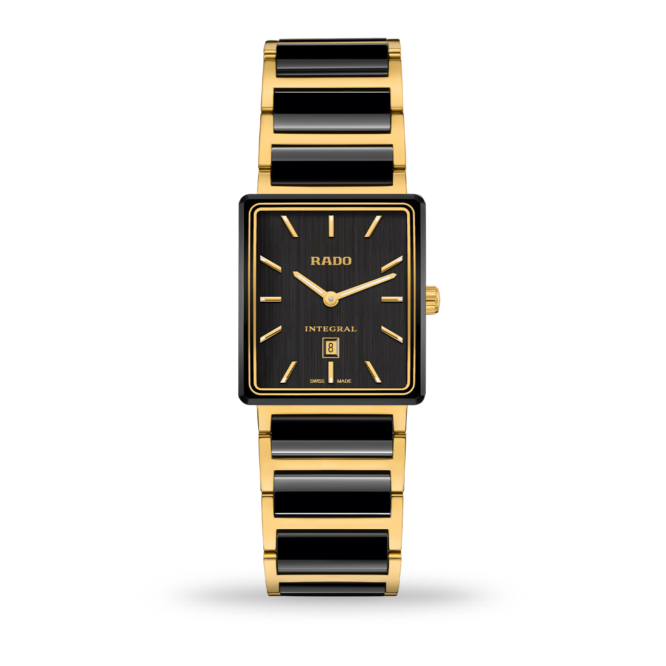 Rado Integral 40-Year Anniversary Edition R20258162 Watch Rado Integral 40-Year Anniversary Edition R20258162 Swiss quartz watch with black dial, gold PVD case and ceramic bracelet