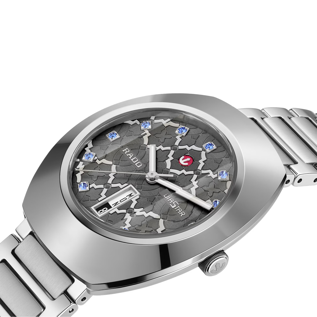 Rado DiaStar Original Automatic R12160113 Swiss Watch Rado DiaStar Original Automatic R12160113 men's Swiss watch with rhodium mosaic dial, Ceramos bezel and stainless steel bracelet