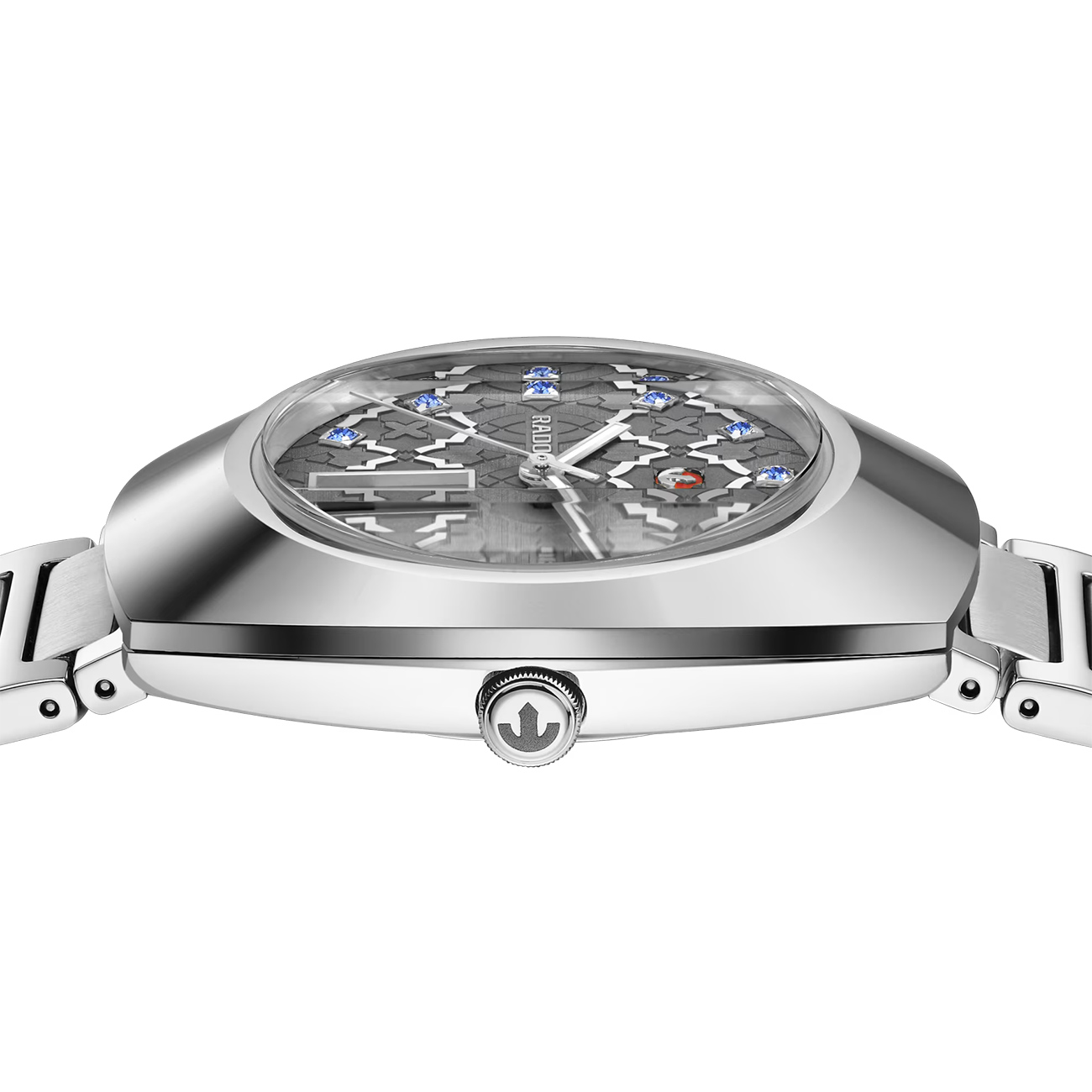 Rado DiaStar Original Automatic R12160113 Swiss Watch Rado DiaStar Original Automatic R12160113 men's Swiss watch with rhodium mosaic dial, Ceramos bezel and stainless steel bracelet