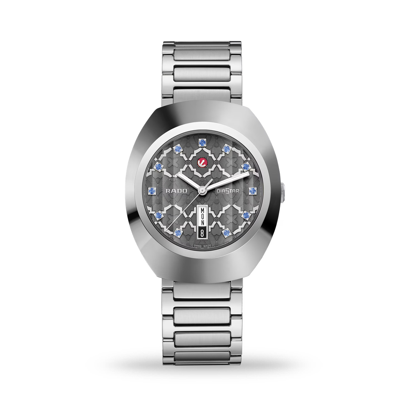Rado DiaStar Original Automatic R12160113 Swiss Watch Rado DiaStar Original Automatic R12160113 men's Swiss watch with rhodium mosaic dial, Ceramos bezel and stainless steel bracelet