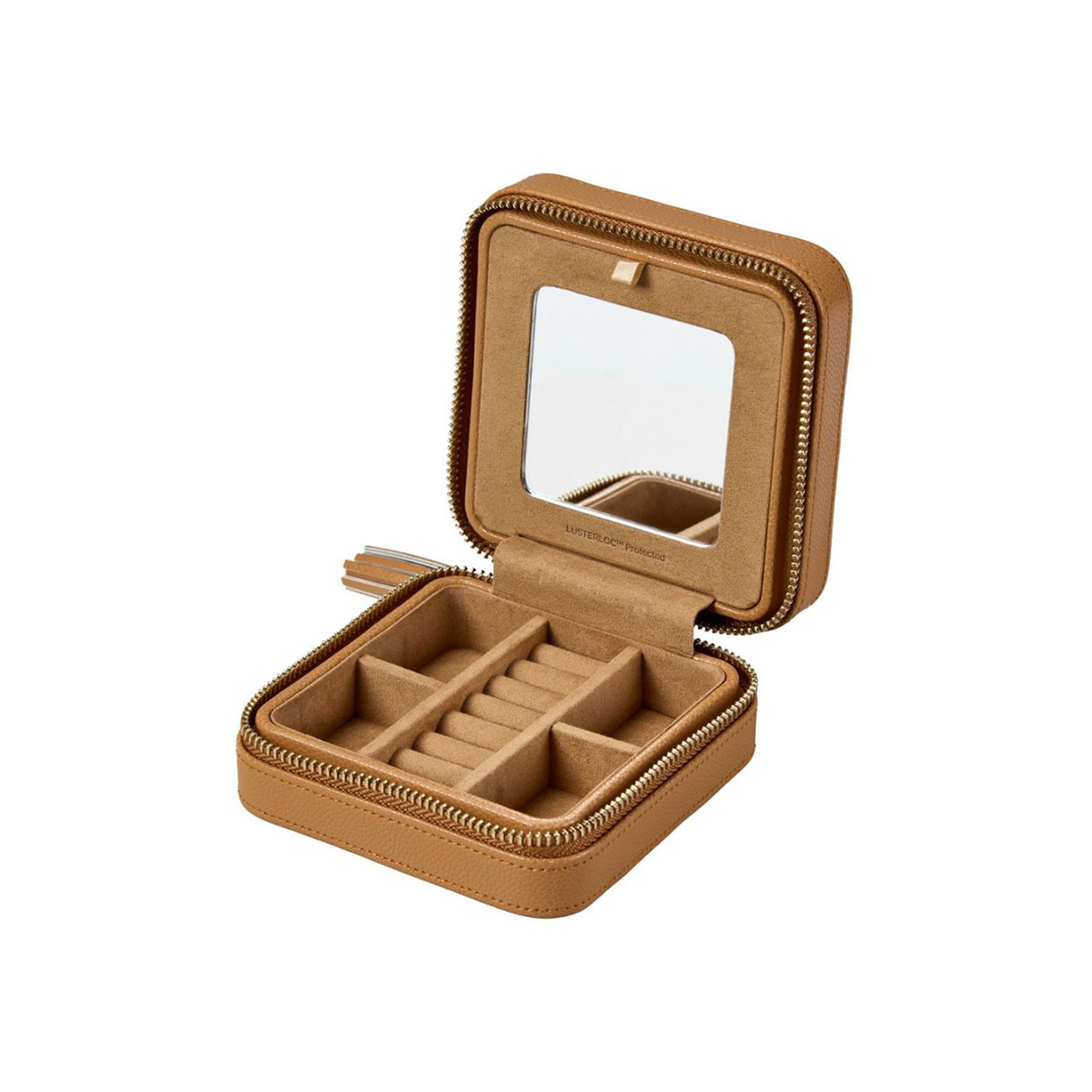 WOLF 1834 Lauren Zip Travel Case Caramel WOLF 1834 Lauren Zip Travel Case Caramel