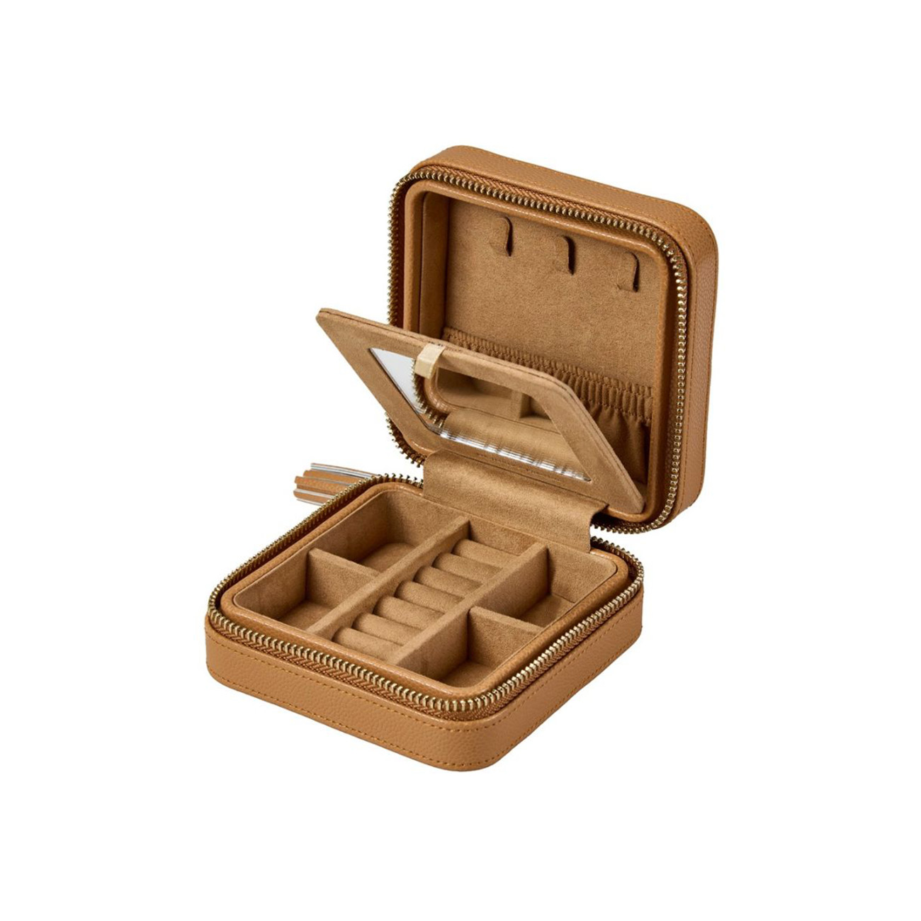 WOLF 1834 Lauren Zip Travel Case Caramel WOLF 1834 Lauren Zip Travel Case Caramel