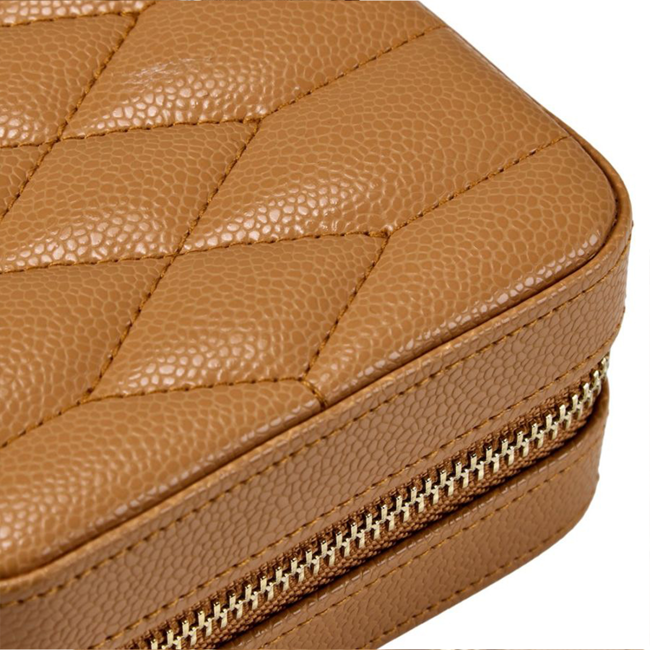 WOLF 1834 Lauren Zip Travel Case Caramel WOLF 1834 Lauren Zip Travel Case Caramel