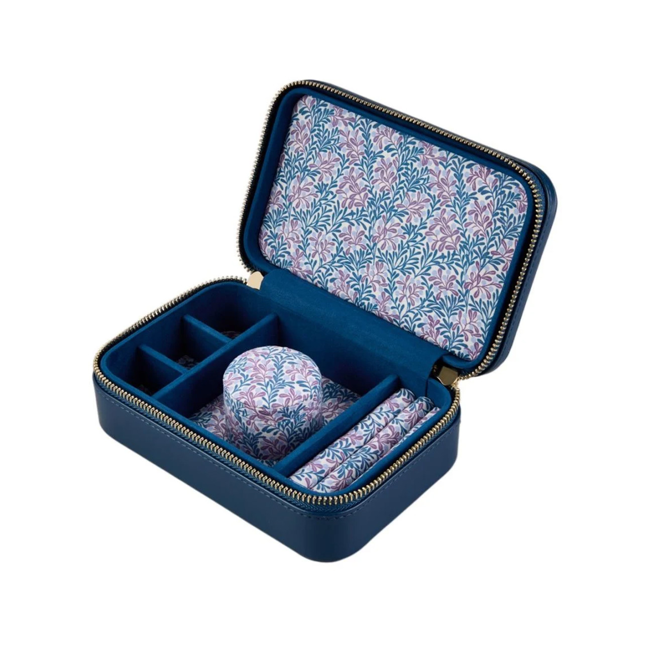 WOLF Sophia Travel Zip Case Indigo Fruit Botanical WOLF x Fiona Howard Sophia Travel Zip Case Indigo Fruit Botanical