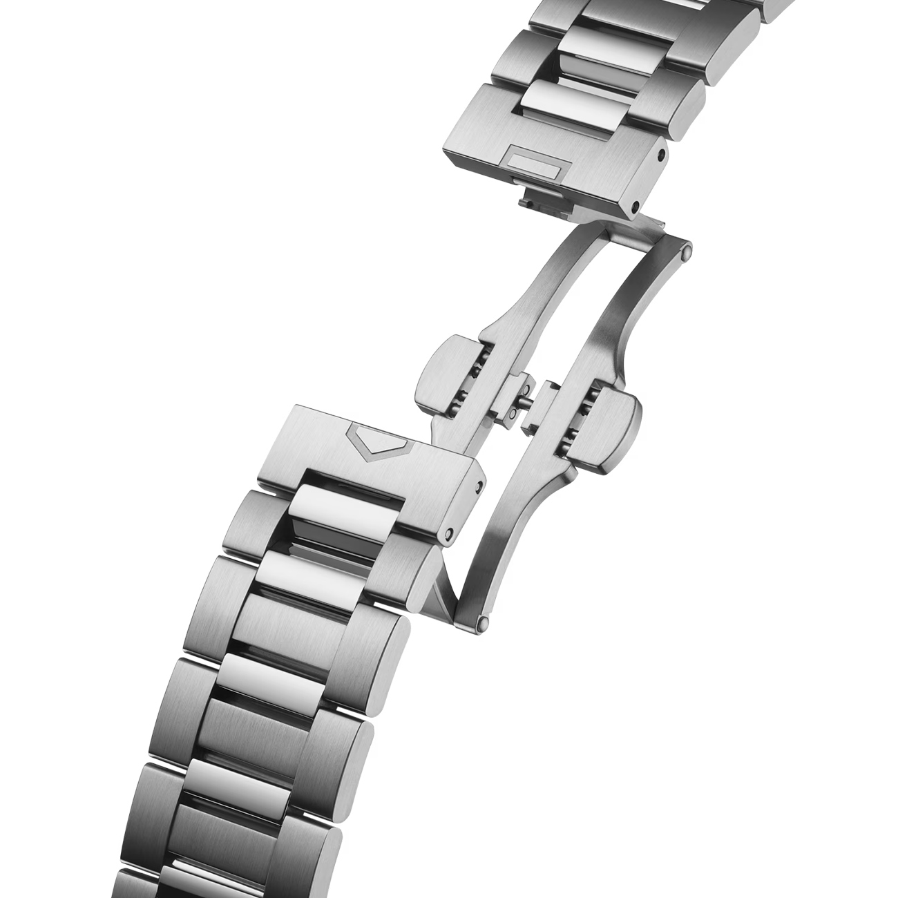 TAG Heuer Carrera CDB2110.BA0054 Bracelet & Folding Clasp Close-up of the TAG Heuer Carrera Chronograph CDB2110.BA0054 stainless steel bracelet with folding clasp