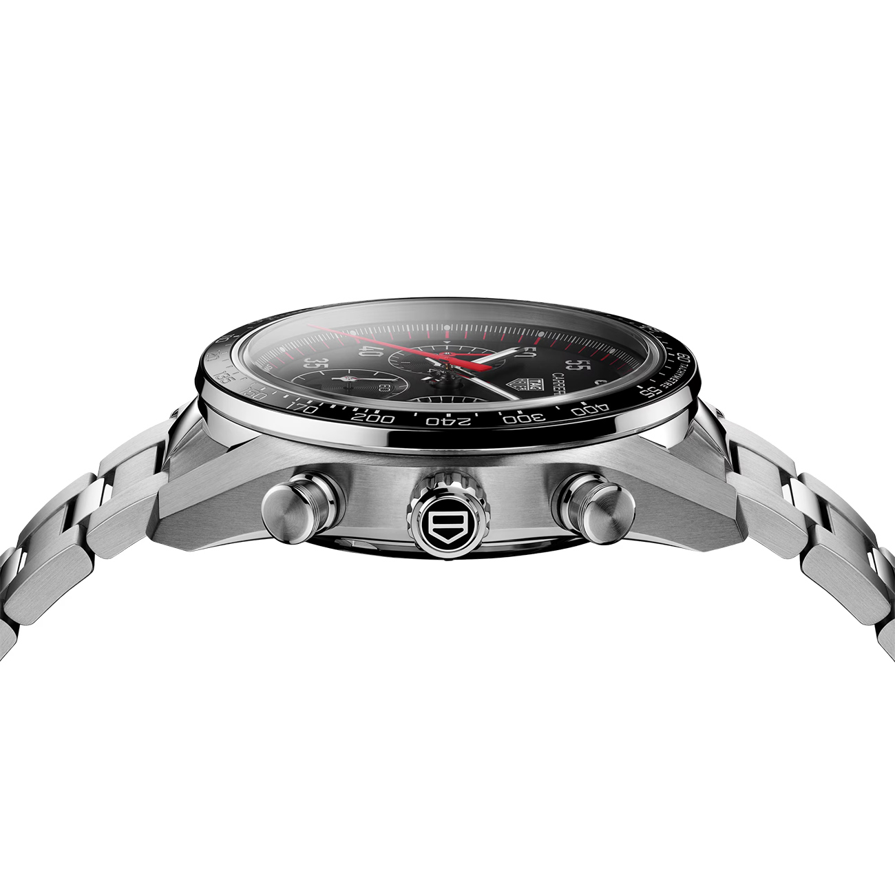 TAG Heuer Carrera CDB2110.BA0054 Black Opalin Dial TAG Heuer Carrera Chronograph CDB2110.BA0054 42mm automatic watch with black opalin dial - side view