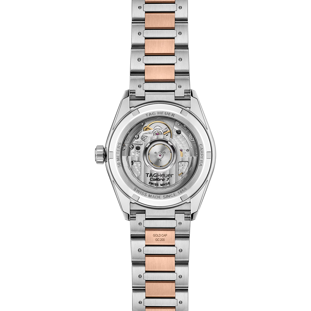 TAG Heuer Carrera Date WBN2317.BD0000 Green Diamond Dial 36mm TAG Heuer Carrera Date WBN2317.BD0000 36mm automatic stainless steel watch with green diamond dial - back