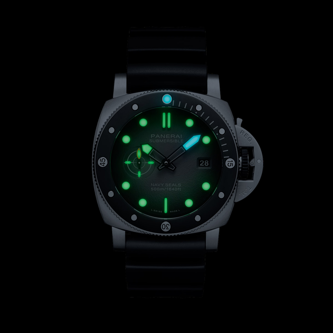 Panerai Submersible Navy SEALs PAM01738 44mm Panerai Submersible Navy SEALs PAM01738 44mm watch with anthracite dial and black ceramic bezel - Dark