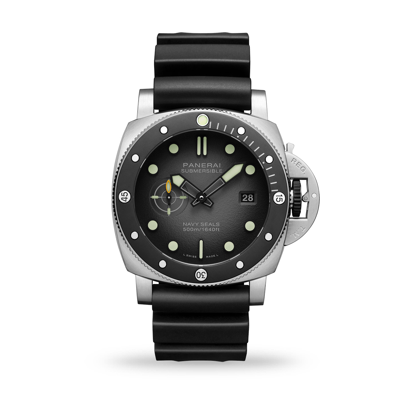 Panerai Submersible Navy SEALs PAM01738 44mm Panerai Submersible Navy SEALs PAM01738 44mm watch with anthracite dial and black ceramic bezel