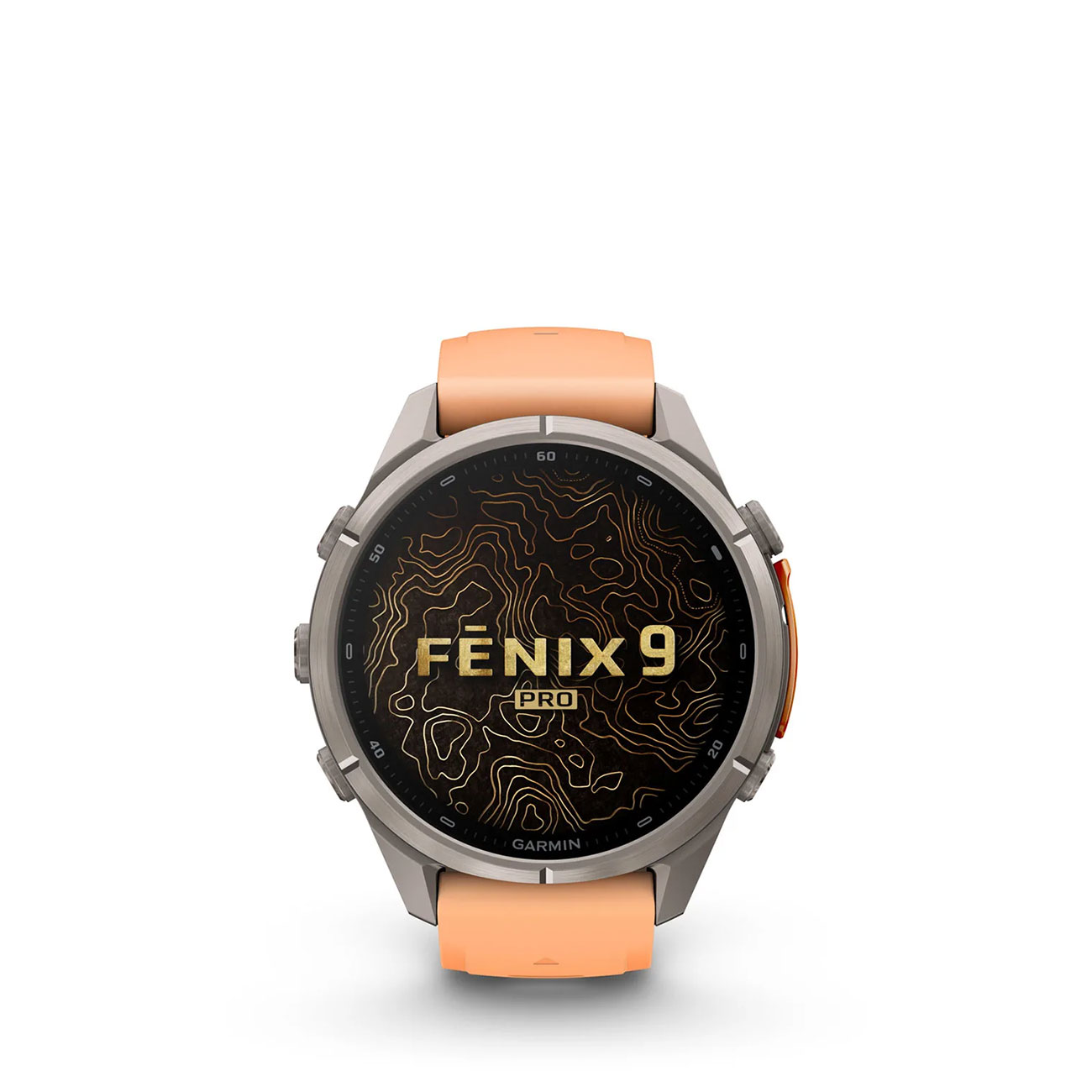 Garmin fēnix 9 Pro 43mm Titanium Smartwatch Garmin fēnix 9 Pro 43mm titanium smartwatch with Shell Pink and Autumn Orange silicone band