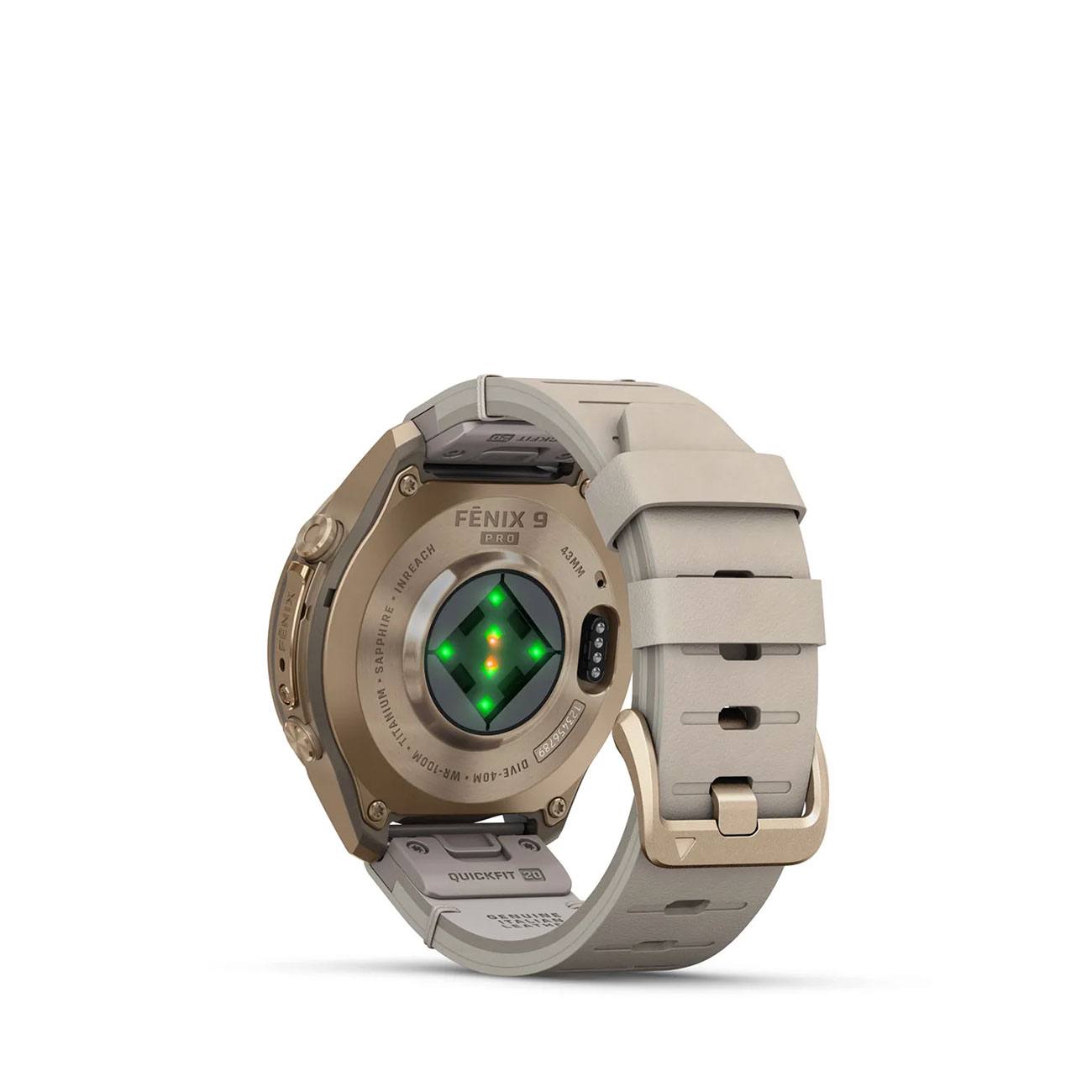 Garmin fēnix 9 Pro 43mm Autumn Gold Titanium Smartwatch Garmin fēnix 9 Pro 43mm Autumn Gold Titanium smartwatch with Bone leather band