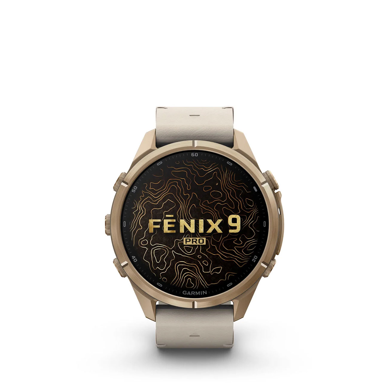 Garmin fēnix 9 Pro 43mm Autumn Gold Titanium Smartwatch Garmin fēnix 9 Pro 43mm Autumn Gold Titanium smartwatch with Bone leather band