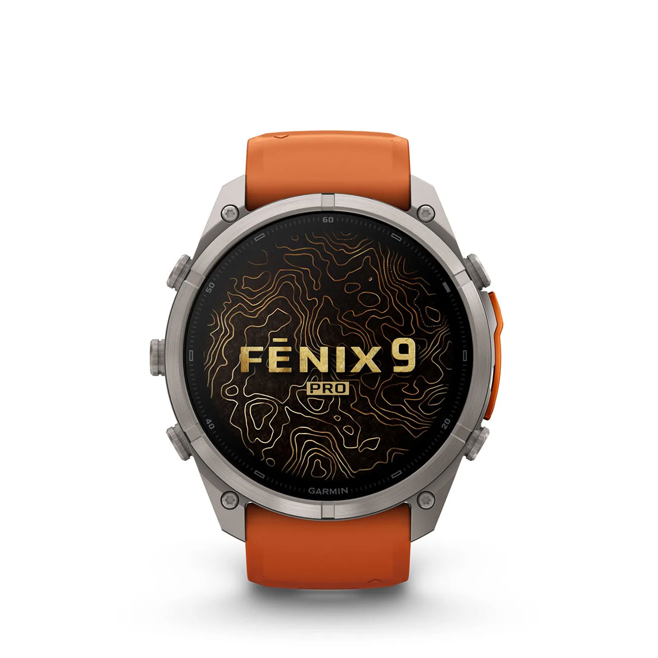 Garmin fēnix 9 Pro 51mm Titanium GPS Smartwatch Garmin fēnix 9 Pro 51mm titanium smartwatch with Autumn Orange and Spark Orange silicone band