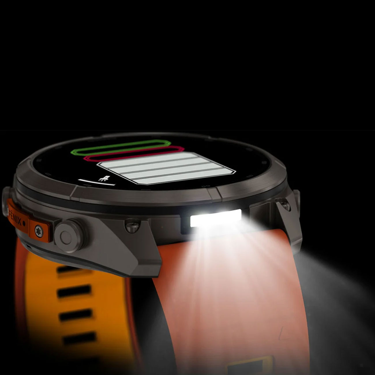 Garmin fēnix 9 Pro 51mm Titanium GPS Smartwatch Garmin fēnix 9 Pro 51mm titanium smartwatch with Autumn Orange and Spark Orange silicone band