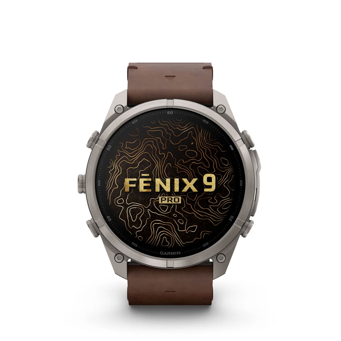 Garmin fēnix 9 Pro inReach 51mm Titanium Smartwatch Garmin fēnix 9 Pro inReach 51mm titanium smartwatch with Walnut leather band
